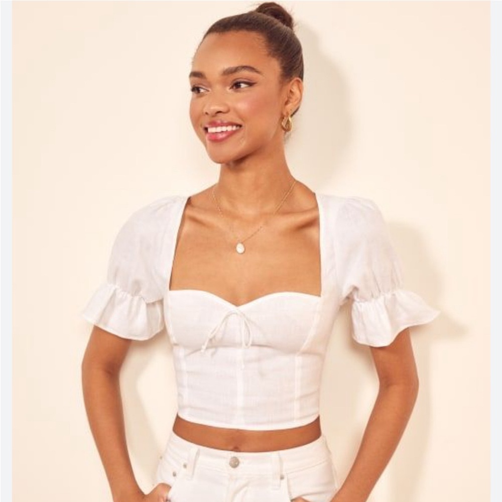NWT Reformation Capulet Linen Blouse